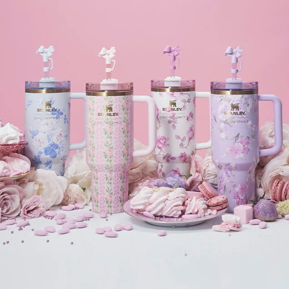 New In Box - Stanley x LoveShackFancy 40 oz. Tumbler in “Everblooming Rosettes”